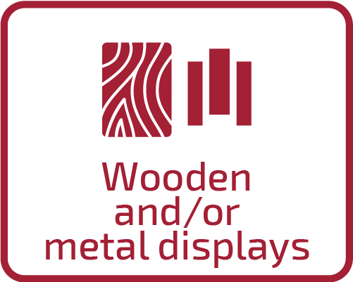 Wooden and-ormetal displays white – luciano bianchin